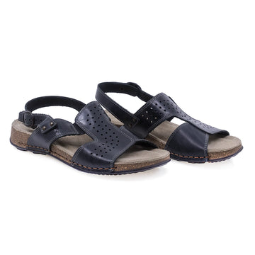 Sandale dama casual Slipperina piele naturala 9052-54 negru