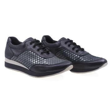 Pantofi dama casual piele naturala Caspian 2115 gri solzi
