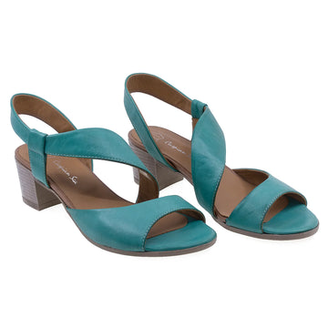 Sandale Dama, Caspian, CAS, Vera, Casual, Piele naturala, Verde