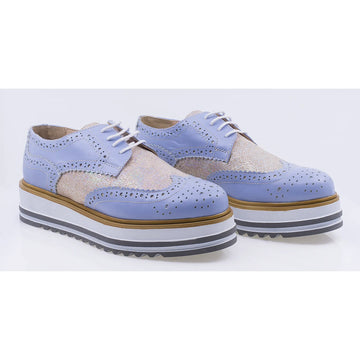 Pantofi dama casual piele naturala Caspian Lorena/4 albastru