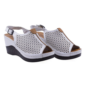 Sandale dama casual piele naturala Anna Viotti 06-07(L9) alb