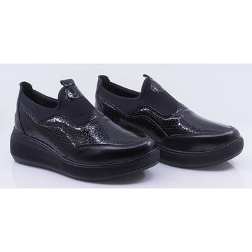 Pantofi dama casual piele naturala Caspian 3012/2 negru