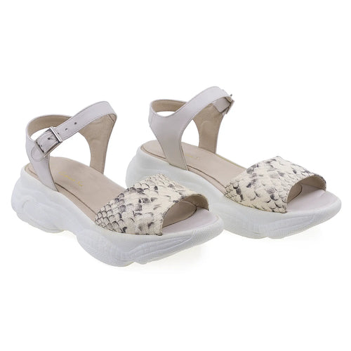 Sandale Dama, Caspian, CAS, Panda/1, Casual, Piele naturala, Croco