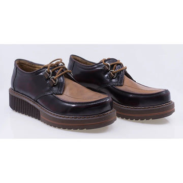 Pantofi dama casual piele naturala florantic Caspian Roba bordo/coniac