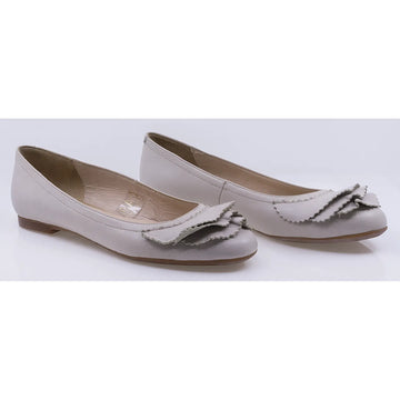 Balerini dama casual piele naturala Caspian Simona bej