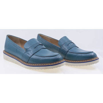 Pantofi dama casual piele naturala Caspian Ema turcoaz