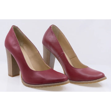 Pantofi dama casual piele naturala Caspian 9506 rosu
