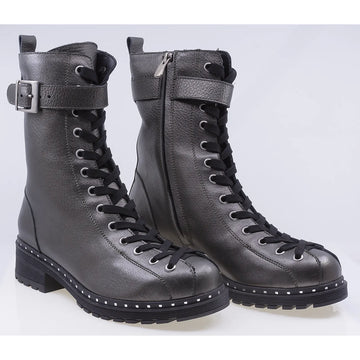 Ghete dama casual piele naturala Caspian Ariana gri