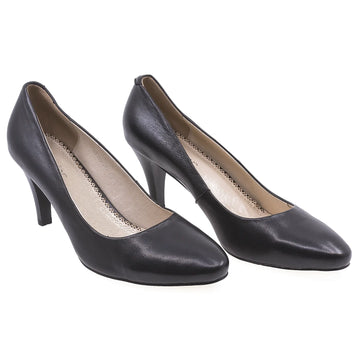 Pantofi Dama, DY110, Eleganti, Piele naturala, Negru