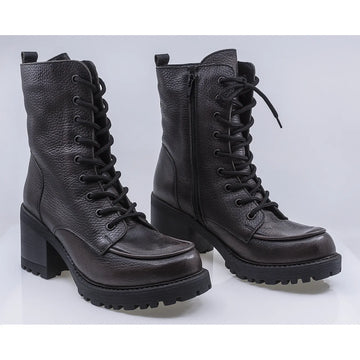 Ghete dama casual piele naturala Caspian Iza gri