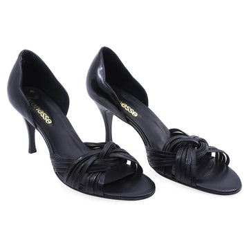 Sandale Dama, Veronesse, VER, BRATT, Elegante, Piele naturala lacuita, Negru