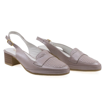 Pantofi dama elegant/casual piele naturala 558-51 pudra