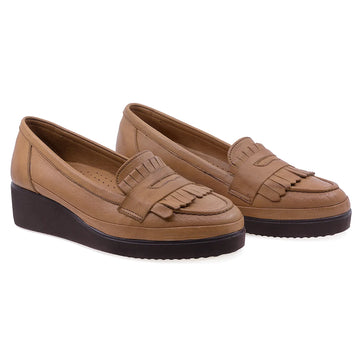 Pantofi dama casual piele naturala Caspian 114 coniac
