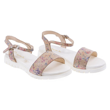 Sandale Dama, Caspian, CAS, V14, Casual, Piele naturala, Flori