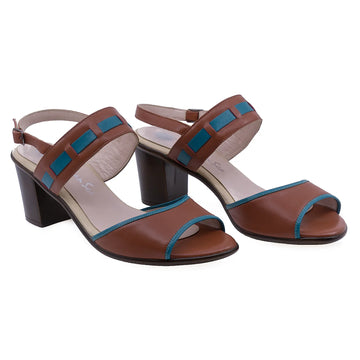 Sandale Dama, Caspian, CAS, Alina, Casual, Piele naturala, Maro/abs