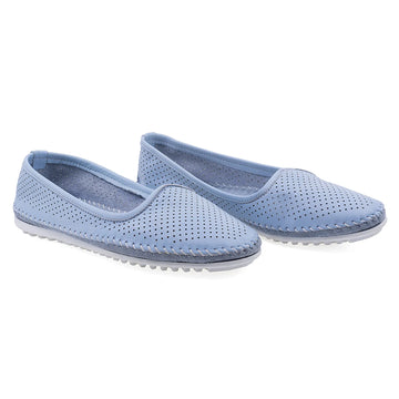 Balerini Dama, Caspian, Cas 100-8, Casual, Piele naturala, Albastru