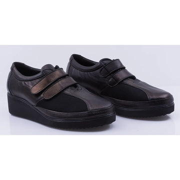 Pantofi dama casual piele naturala/strech Caspian 129 negru
