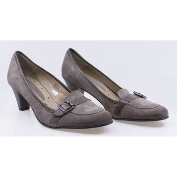 Pantofi dama casual piele naturala intoarsa Caspian 505/1 gri