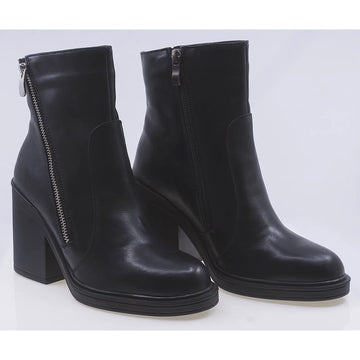 Ghete dama casual piele naturala Caspian Adela negru