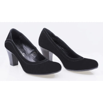 Pantofi dama casual piele naturala intoarsa Caspian Fim negru