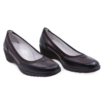 Pantofi Dama, F003, Casual, Piele naturala, Maro