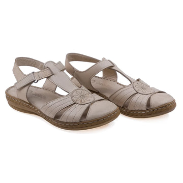 Sandale dama, Caspian, Cas-202-1, Casual, Piele naturala, Bej