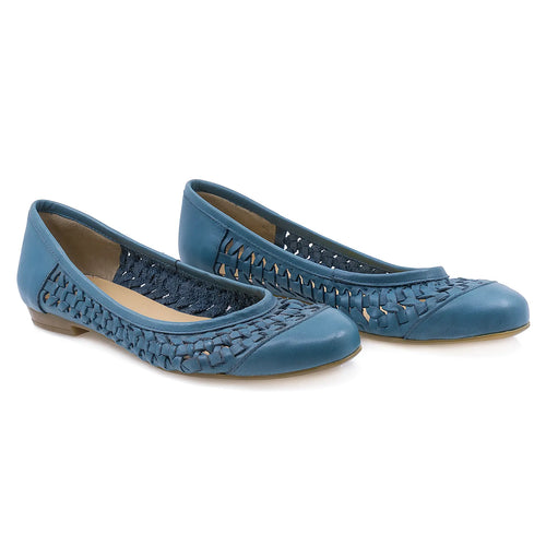 Balerini dama casual Caspian piele naturala Adela verde