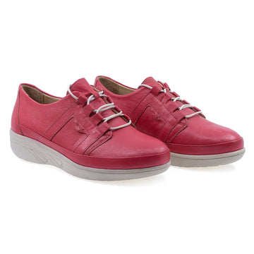 Pantofi dama casual Caspian piele naturala 6013 rosu