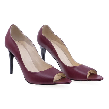 Pantofi dama eleganti piele naturala Veronesse 306 bordo