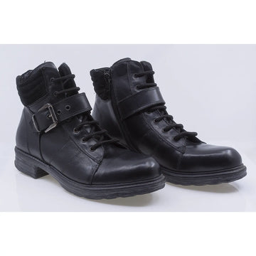 Ghete dama casual piele naturala Caspian Ariana negru