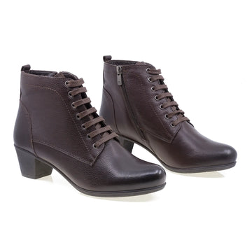 Ghete dama, Caspian, Cas-Z4401, casual, piele naturala, maro