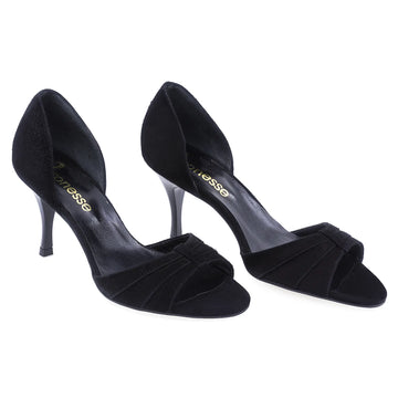 Sandale Dama, Veronesse, VER, 731-124, Elegante, Piele naturala intoarsa, Negru