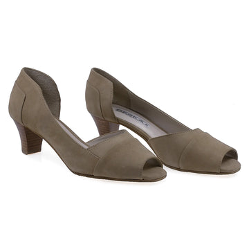 Sandale dama elegante piele naturala intoarsa 9101 camel