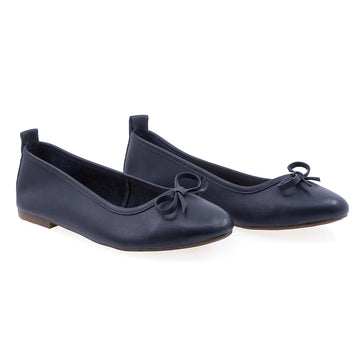 Balerini dama casual Caspian piele naturala 400 bleumarin