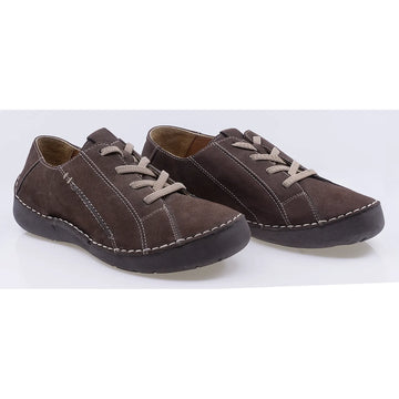 Pantofi dama casual piele naturala nabuc Caspian 44188 maro