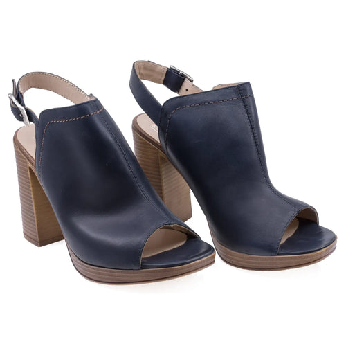 Sandale Dama, Caspian, CAS, Vanesa/1, Casual, Piele naturala, Bleumarin