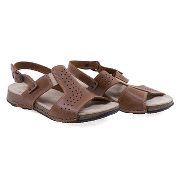 Sandale dama casual Slipperina piele naturala 9052-54 coniac