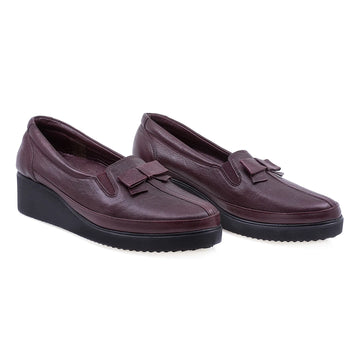Pantofi dama casual piele naturala Caspian 112 bordo