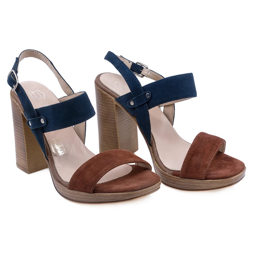 Sandale Dama, Caspian, CAS, 13/T, Casual, Piele naturala intoarsa, Blm/maro