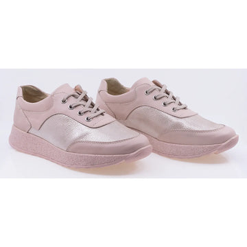 Pantofi dama casual piele naturala Caspian 18 roz sidefat