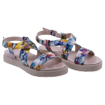 Sandale Dama, Caspian, CAS, Taisa, Casual, Piele naturala, Flori