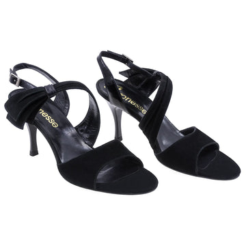 Sandale Dama, Veronesse, VER, 711-124, Elegante, Piele naturala intoarsa, Negru