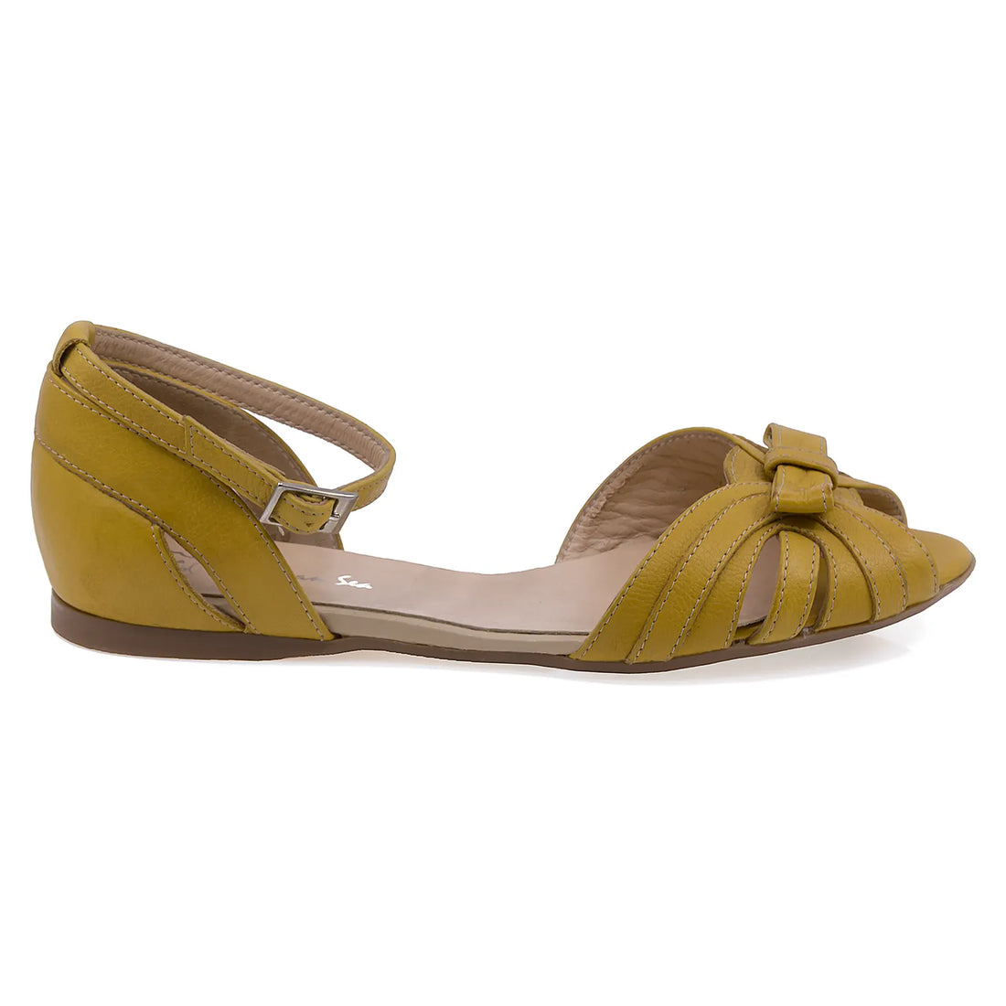 Sandale Dama, Caspian, CAS, Sea, Casual, Piele naturala, Galben