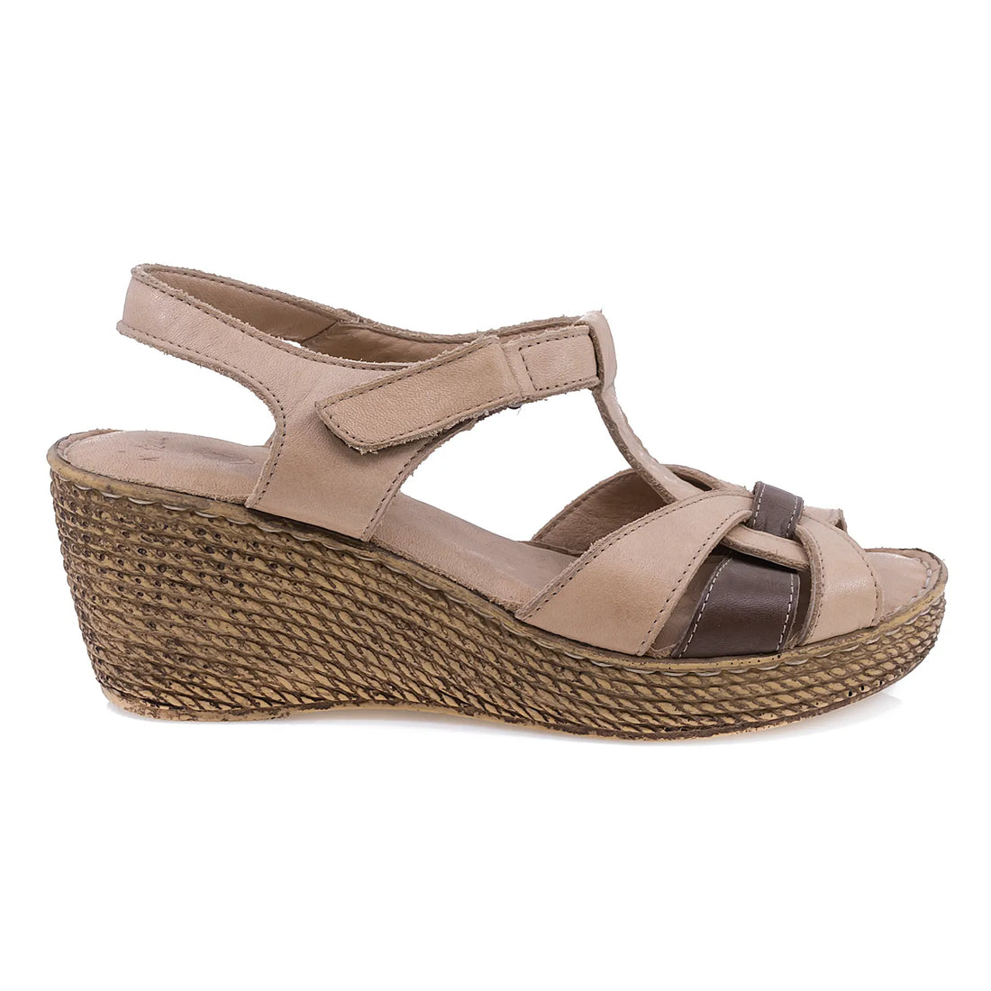 Sandale dama, Caspian, Cas 1244, Casual, Piele naturala, Cappuccino/maro