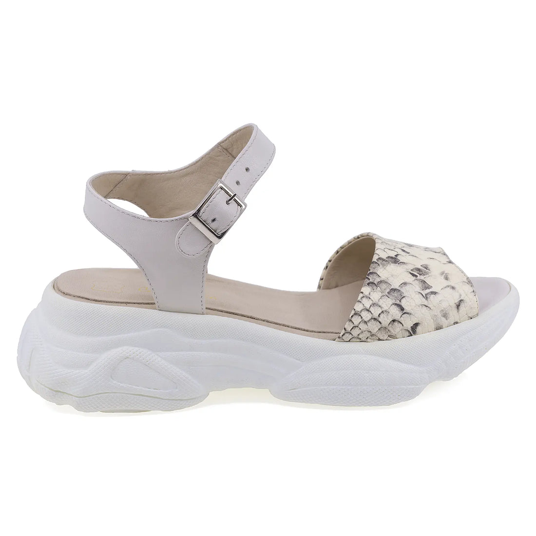 Sandale Dama, Caspian, CAS, Panda/1, Casual, Piele naturala, Croco