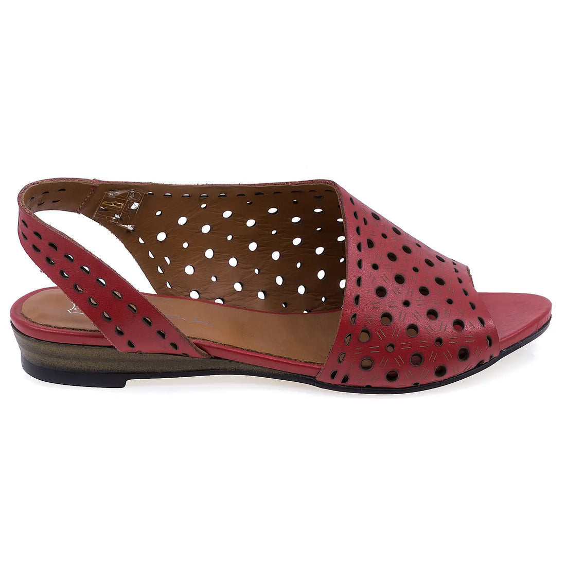 Sandale Dama, Caspian, Cas, 712, Casual, Piele Naturala, Rosu