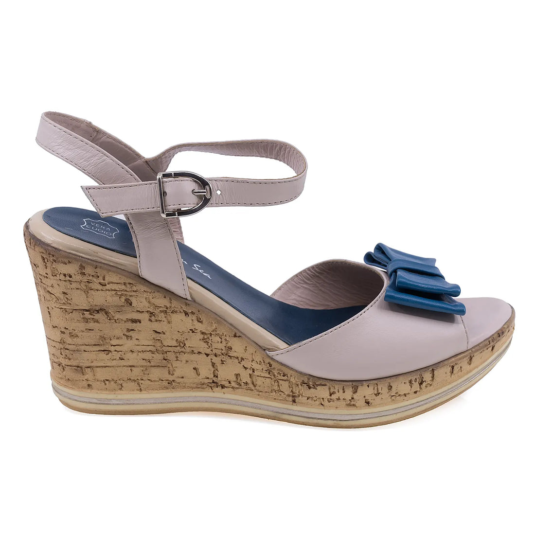 Sandale Dama, Caspian, CAS, Sonia, Casual, Piele naturala, Nud/Albastru