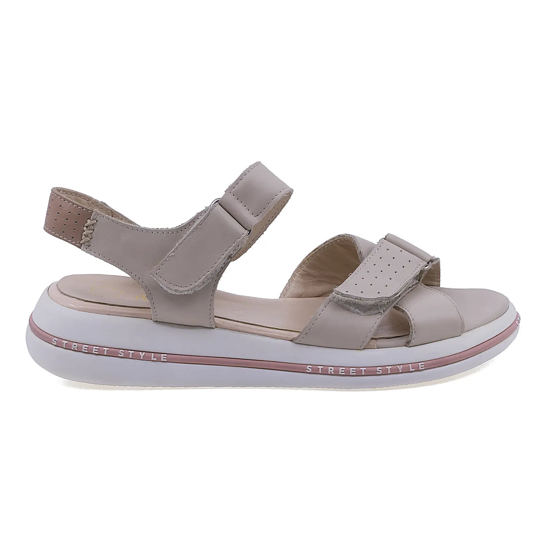 Sandale dama, Caspian, Cas-Nancy, Casual, Piele naturala, Bej
