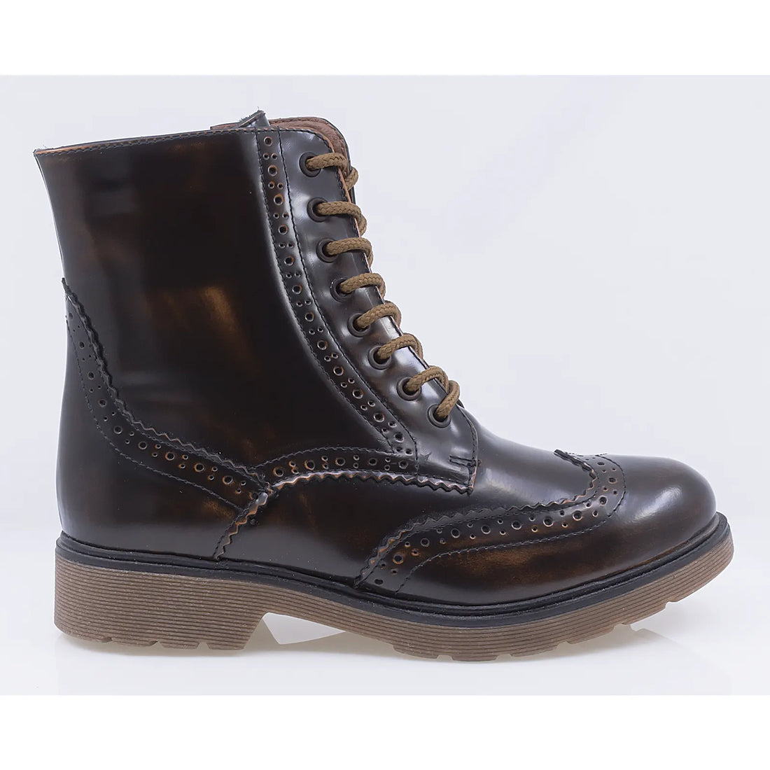 Ghete dama casual piele naturala florantic Caspian Spice maro