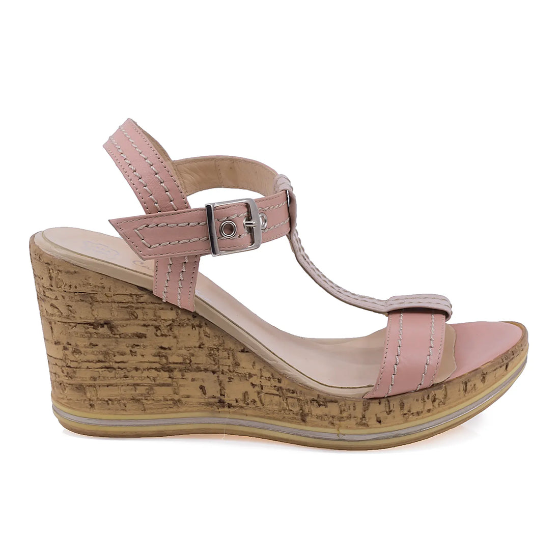 Sandale Dama, Caspian, CAS, 16, Casual, Piele naturala, Somon/nud